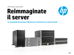 HP ProLiant serie Gen9 Le prestazioni incontrano