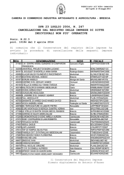 dpr 23 luglio 2004, n. 247 cancellazione dal registro delle imprese