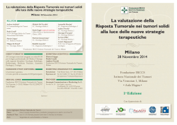 La valutazione della Risposta Tumorale nei tumori solidi alla