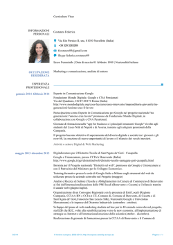 Scarica Curriculum