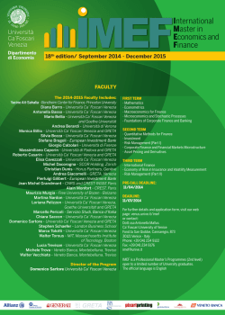 International Master in Economics and Finance