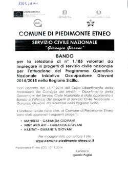 impiegare in progetti di servizio civile nazionale