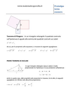 Verifica su Teoremi di Euclide e di Pitagora con soluzioni