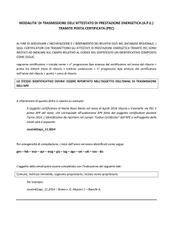 (ape) tramite posta certificata (pec)