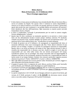 Ritiro Kairos - Istituto Pontano