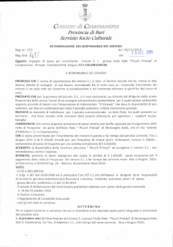 determina n.1695 - Comune di Casamassima