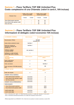 Prospetto informativo del Piano Tariffario TOP SIM Unlimited