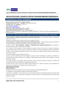 mutui ipotecario acquisto e ristrutturazione immobile residenziale