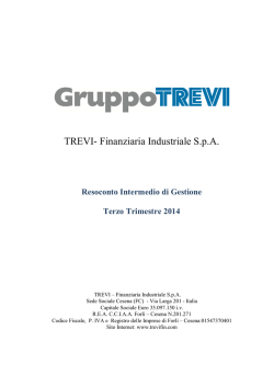 TREVI- Finanziaria Industriale S.p.A.