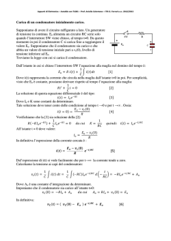 Carica di un condensatore inizialmente carico