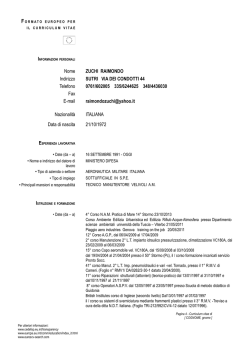 Formato Europeo per il Curriculum Vitae - Modello