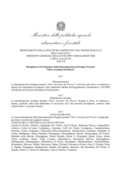 Oliva Ascolana del Piceno DOP - Ministero delle Politiche Agricole e