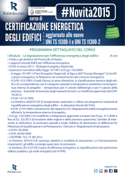 TECNICI CERTIFICATORI ENERGETICI