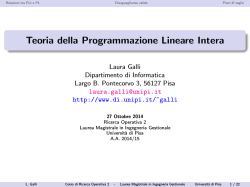 Slides Teoria PLI - Dipartimento di Informatica