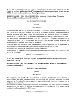 DELIBERE G.M. MAG. 2014