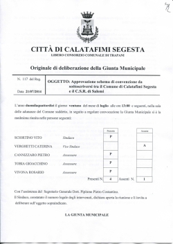 DELIBERA G.M. N. 117 - Comune di Calatafimi Segesta