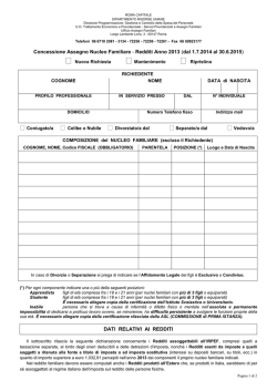 Concessione Assegno Nucleo Familiare