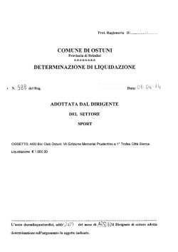 COMUNE DI OSTUNI DETERMINAZIONE DI LIQUIDAZIONE
