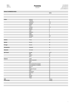 Preisliste