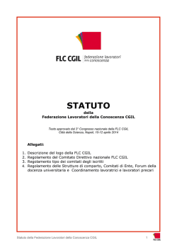 Statuto della Federazione Lavoratori della Conoscenza CGIL