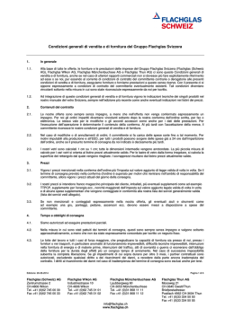 Condizioni generali di vendita e di fornitura del Gruppo Flachglas
