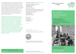 Art and War Arte e guerra - American Academy in Rome