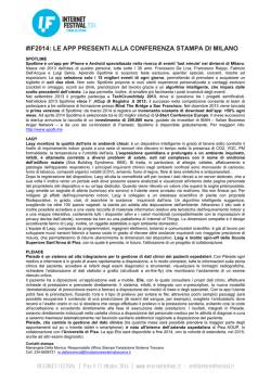 le app presenti alla conferenza stampa di milano