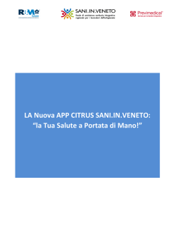 LA Nuova APP CITRUS SANI.IN.VENETO: “la Tua Salute a Portata