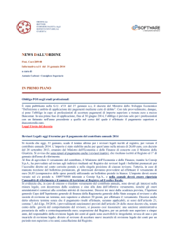 Informativa n.11 - Ordine dei Dottori Commercialisti della provincia