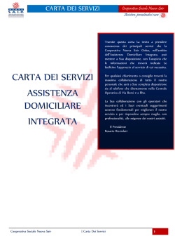 CARTA DEI SERVIZI ADI ASL Milano 1