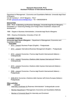 Curriculum Vitae Baronchelli Gianpaolo