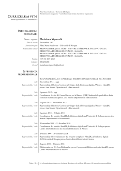 Marialaura Vignocchi - Universit&agrave; di Bologna