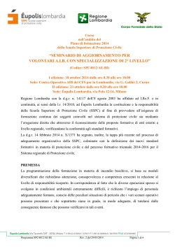 seminario di aggiornamento per volontari aib con specializzazione