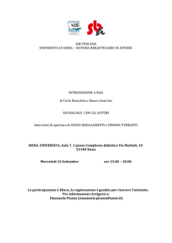 AIB TOSCANA UNIVERSITA DI SIENA &ndash; SISTEMA BIBLIOTECARIO