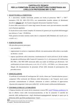 Capitolato Tecnico veicolo protetto BR7
