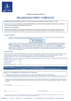 Contratto n - Milano Gas