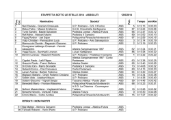 STAFFETTA SOTTO LE STELLE 2014 - ASSOLUTI 12/6