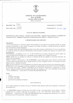 determina n.1337 - Comune di Casamassima