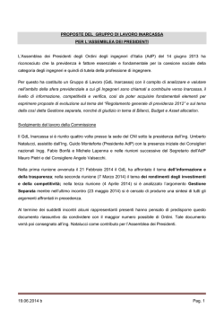 Proposte GdL Inarcassa 19/06/2014