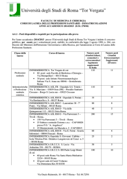 corsi di laurea delle professioni sanitarie