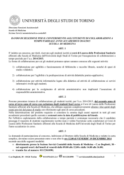 BANDO Collaborazioni a tempo parziale_triennali