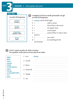 3UNIT Lesson 1 How green are you?