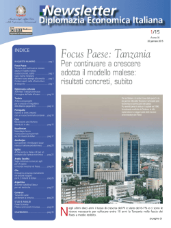 Newsletter N.1 gennaio 2015 - Ministero degli Affari Esteri