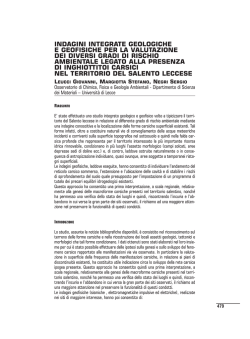 indagini integrate geologiche e geofisiche per la valutazione dei