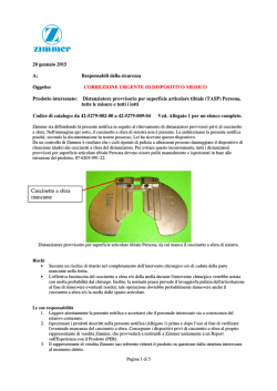 Distanziatore provvisorio per superficie articolare tibiale (TASP)