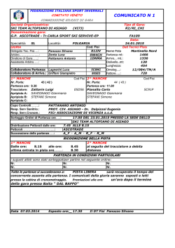 Comunicato N&deg; 1 - F.I.S.I. Vicenza