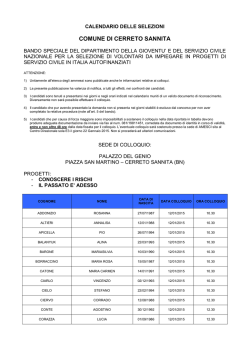 COMUNE DI CERRETO SANNITA - ServizioCivileRegionale.it