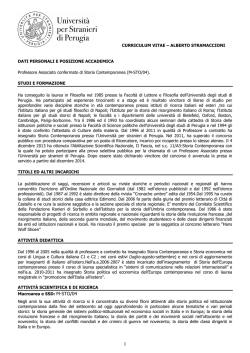 Stramaccioni Alberto - Universit&agrave; per Stranieri di Perugia