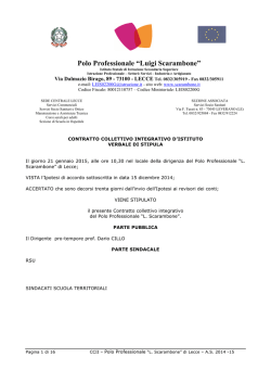 Contratto integrativo di Istituto