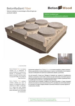 Massetto Radiante in cementolegno e fibra di legno BetonRadiant